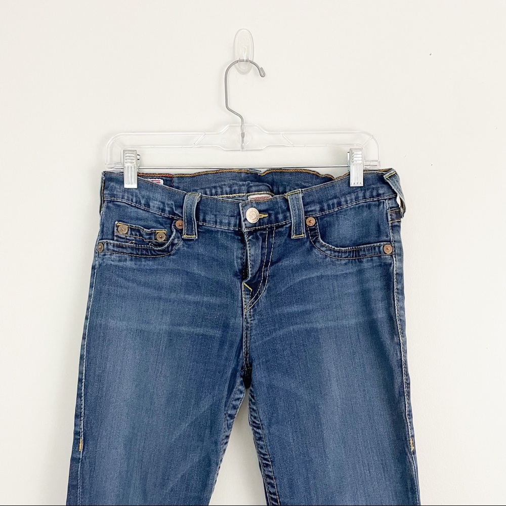 True Religion Women's Casey Super Skinny Jeans Medium Wash Size 32 - Picture 2 of 15
